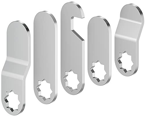 Lot de 5 plaques de serrure pour boîte aux lettres, différents types de plaques de serrure, sans corps de serrure