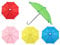 AUEAR, Lot de 5 mini parapluies colorés pour décoration de la maison
