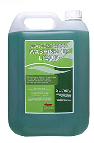 We Can Source It Ltd - 2 x 5 Litre 20% Concentrated Washing Up Liquid - Thick Kitchen Dish Soap Detergent - Cedarwood Scent Strong Grease Cleaner for Commercial Catering and Home Dishwashing Solution