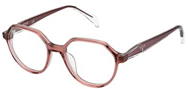 TOUS VTOB56L Brille, Shiny TRANSP.Pink, 49 für Damen, Shiny Transp.pink