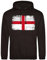 England Mens Hoodie English World Football Rugby Supporters Cup 2024 Unisex, XL, Black