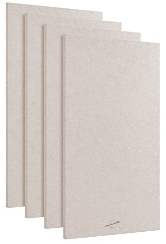 AudioSilk Acoustic Panels, 4 Pack ROOM KIT, Large, 116 x 58cm, Natural