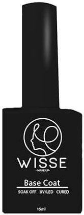 Wisse MAke Up Nail Gel Polish Base Coat UV/LED Soak-Off Nail Art Manicure Pedicure for Salon & Home Use - Lasts up to 2 Weeks, Easy to Apply, No Chips, Durable & Safe, 15ml
