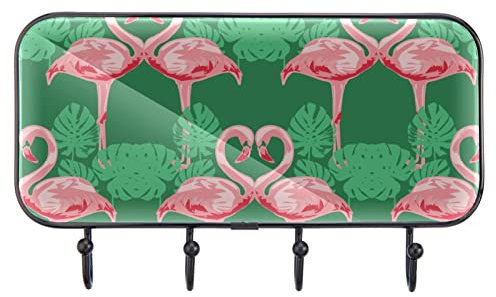 Crochets adhésifs pour serviettes Motif flamant rose