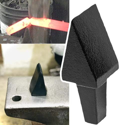 Ezbzyz Schmied Amboss Hot Cut Hardie Tool 5,1 cm Schaft Messer Schmied Schmiede Hot Cut Werkzeug für Amboss 5,1 cm Hardie Loch oder Verwendung im Schraubstock (Schwarz)