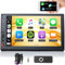 iFreGo Autoradio con CarPlay e Android Auto, Radio 7 pollici 2 Din con Bluetooth, FM, Radiocomando al Volante, Mirror Link USB/Aux, ricarica rapida, telecamera per retromarcia, 7 luci colorate