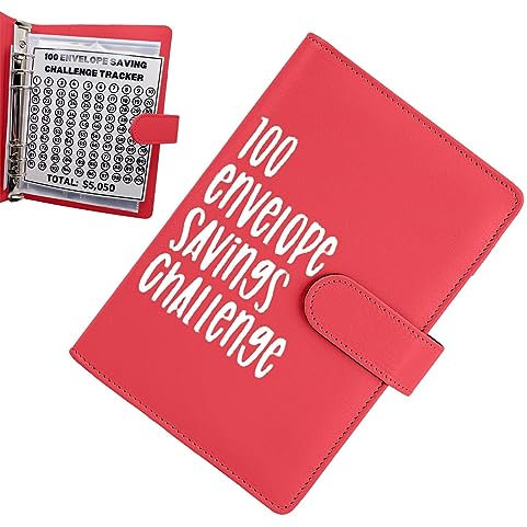 100 Envelope Challenge Binder-Urijk Bugetplaner, 5.050 $ Zu Sparen, 100 Umschläge Challenge Binder, Geld-Organizer Für Bargeldscheine, Gutscheinkarten, Geldbeutel Zum Budgetieren Und Geldsparen
