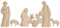 Akantus Krippe Leonardo Krippenfiguren: 8er Set (10 cm, Natur)