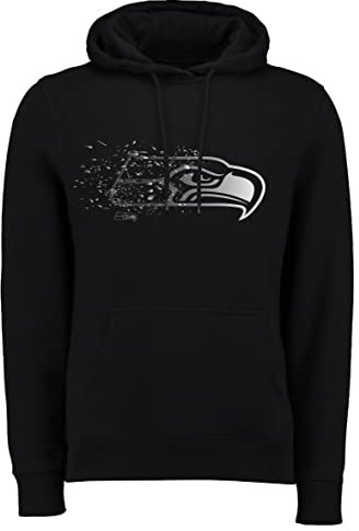 Fanatics NFL Logo Shatter Hoody Seattle Seahawks Black/Silver (DE/NL/SE/PL, Alphanumerisch, L, Regular, Regular)