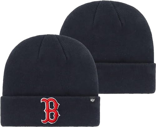 47 MLB Beanie-Mütze für Erwachsene, mit Bündchen und Bündchen, Team-Farbe, Einheitsgröße, Boston Red Sox Navy, Einheitsgr��e