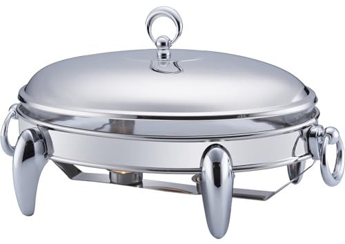 3 QT Chafing Dish Buffet Set | Speisenwärmer für Partys, Buffet, ofenfeste Glas-Servierschale mit Edelstahlboden und Abdeckung