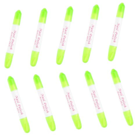 POPETPOP 10pcs Enamel Removing Pen Nail Cuticle Remover Pen Gel Polish Remover Tool Random Color