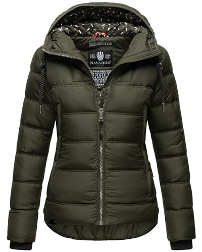 Navahoo Damen Winterjacke Steppjacke gesteppte Jacke mit Kapuze Renesmee XS-XXL