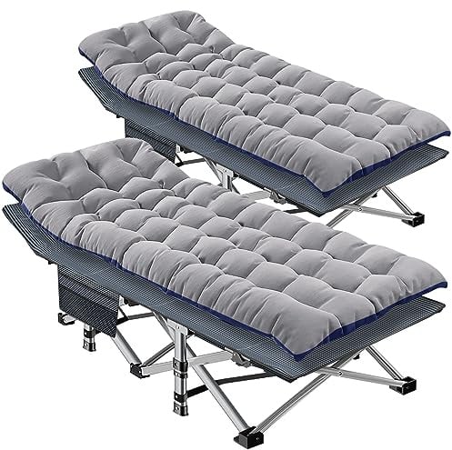 Ryuhic 2er Set Feldbett Klappbar Gästebett Campingbett mit Matratze | Breite 68cm Tragfähigkeit 200kg Klappbett Mit Aufbewahrungsbeutel, für Strandgärten, Camping, und Entspannung