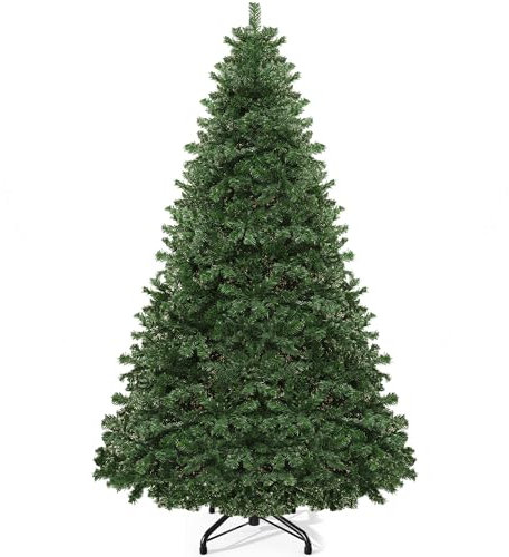 YITAHOME 7.5ft Artificial Christmas Tree, Realistic Christmas Pine Tree with 1346 Tips, Foldable Metal Frame & Metal Stand, Easy Assembly Pop Up Christmas Tree for Home Party, 229 x Φ135cm