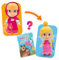 Mascha und der Bär, 12 cm große Masha-Puppe mit abnehmbarem Kleid und Haaren, 3 Überraschungstaschen mit Zubehör für Transformation, inklusive 4 zusätzlichen Zubehörteilen, um Masha vom Kind zur Fee