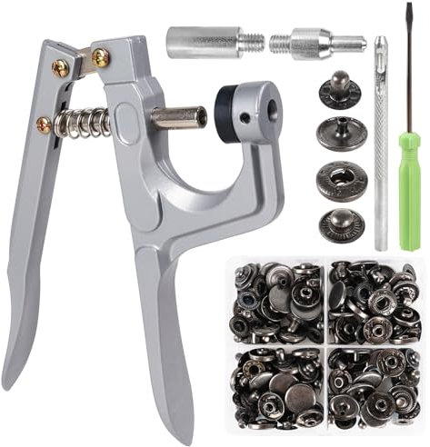 Druckknöpfe mit Zange, Kupfer Druckknopf set Enthält 40set (Ø 15mm) Druckknöpfe für Button Kleidung Basteln DIY Leder Handwerk