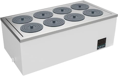 ExoticaBlend Laborbäder Wasserbäder mit Timerfunktion Digitales Thermostatisches Wasserbad Labor Wasserbaderhitzer,8Hole