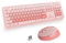 SbocKeeb Pink Keyboard and Mouse Wireless, American QWERTY Cute Typewriter Wireless 2.4GHz Colorful Full Size Keyboard with Number Pad, for Windows PC Laptop,Gradient Pink