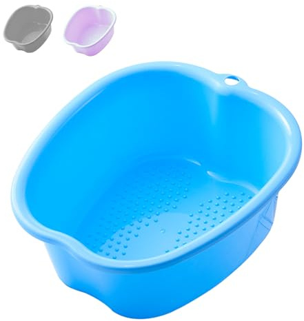 AXLOFO® Foot Soak Bowl, Foot Bath with Massager, Multi-Coloured Pedicure Bowl, Footspa for Women and Men, Foot Soak Bowl (Blue)