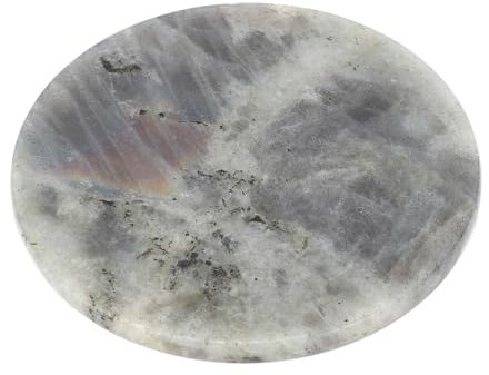 Runder Untersetzer, Quarz-Marmor-Stein-Untersetzer, Esstisch, Restaurant, Dekorativer Untersetzer für Wohnzimmer, Esstisch-Dekoration (Grey)