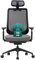 COLAMY Ergonomic Mesh Office Chair, High Back Computer Executive Desk Chair with Adjustable Headrest and 4D Arms, Slide Seat, Tilt Lock, Dark Grey
