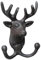 MagiDeal Crochets muraux en forme de tête d'animal, accessoire polyvalent pour porte-manteau, garage, jardin, clés rustiques, peignoirs, porte-serviettes, Cerf