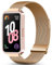 CHANRASI Correa Compatible con Correas Huawei Band 10/9/8,Pulsera Magnética Ajustable para Huawei Band 10/9/8,Bracelet Metalica de reloj Oro rosa