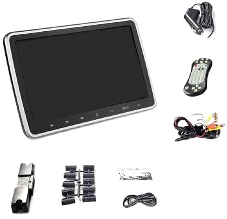 IUBGFTO 10.1INCH Car Headrest Monitor Support Games USB/SD/HDMI/Headphone/FM/CD/VCD MP5 DVD Tablet Video Player 1024 * 600 HD Touch Button