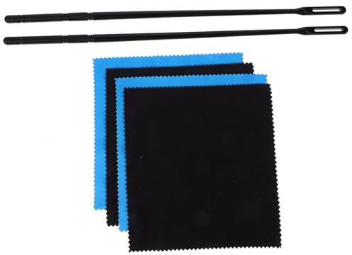Flötenreinigungsset 1 Satz und Tuch mit Reinigungsstab für Flöte | Kunststoff und Stoff, Leicht zu Handhaben, für Anfänger und Profis Geeignet, 6 Stück