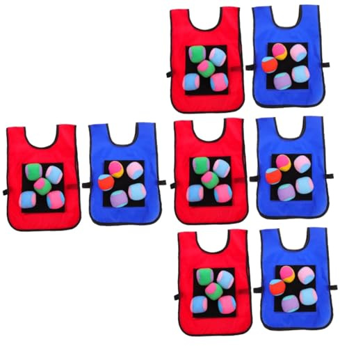 ifundom 48 Teiliges Sticky Ball Weste Selbstklebende Wurfspiel Requisiten mit Klebewesten und Weichen Bällen Fördert Motorische Fähigkeiten und Spielerischen Spaß im Zufällige Farbe