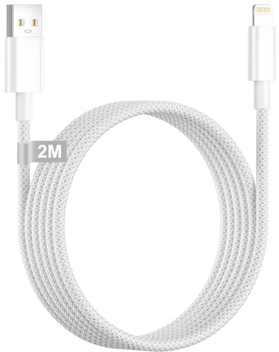 iPhone Charger Cable 2M, [Apple MFi Certified] Lightning Cable 2M iPhone Fast Charger Cable USB to Lightning Cable iPhone Charging Cable Lead Wire for Apple iPhone 14/13/12/11 Pro Max/XS/XR/8/iPad