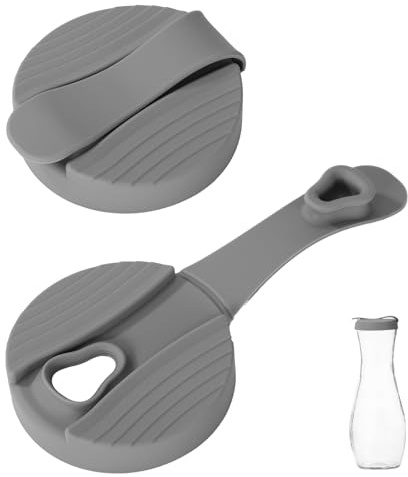 2pcs Salad Dressing Bottle Cap Compatible with Good Seasons | Leak-Proof, Airtight, BPA-Free, Silicone Salad Dressing Cruet Top Replacement(Grey)
