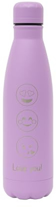 Personalised Cola Bottle Flask – Custom Laser Engraved Stainless Steel Water Bottle | Double Wall Insulated | Premium Gift Ready Bottle | 500ml & 750ml (Purple, 500ml)