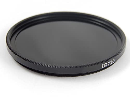 vhbw filtro infrarossi universale 720nm per compatibile con obiettivi di fotocamere con attacco da 52mm - Filtro IR circolare, nero