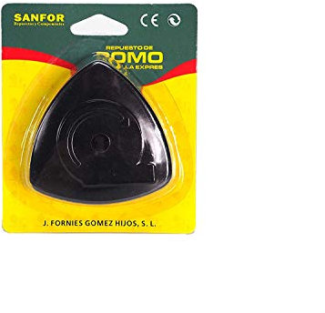 Sanfor Pomo olla adaptable a magefesa tradicional con tornillo | Negro | Blister pomo Triangular Convencional para ollas de presion | 8 x 8 x 2,5 cm