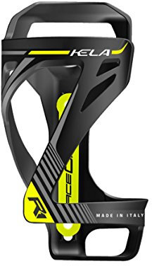 Raceone, Porta borracce per bicicletta Unisex adulto, Nero/Giallo Fluo, Unica