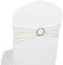 Elastische Stuhlhussen aus Stretch-Spandex mit Schnallenschleifen für Hochzeit, Zuhause, Party, Lieferanten, Dekorationen (Weiß, 50 Stück)