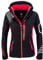 Rock Creek Damen Softshell Jacke Windbreaker D-402 (Schwarz-Rot, 2XL)