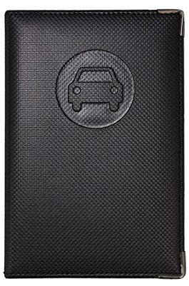 Color Pop® Porte-papiers Voiture Femme/Homme (Noir) - Fabrication française - en PVC - 15,4 x 10,3 x 0,8 cm