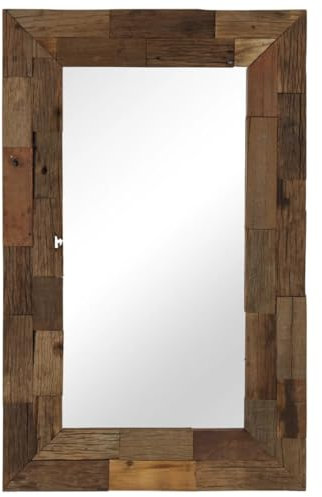 vidaXL Spiegel Wandspiegel Badspiegel Altholz Recyceltes Massivholz 50×80 cm