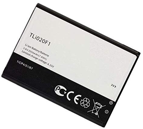 WXKJSHOP Batterie de rechange TLi020F1 pour Alcatel TLI020F1 F7 PIXI 4 (5) ONE TOUCH 7040 7041 2000 mAh TLi020G1 OT-7041 OT-7041D OT-7041X OT-A564 OT-A564c