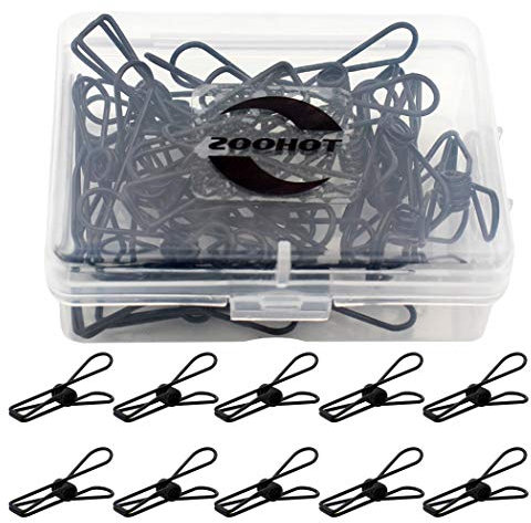 Zoohot Packung mit 25 Stück klein Schwarz klammern - Mehrzweck Clothesline-Dienstprogramm Clips