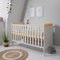 Tutti Bambini Rio 2-in-1 Baby Cot Bed with Cot Top Changer (0-6 years) 140x70 cm - Baby Crib & Toddler Bed, Baby Bed, Adjustable Base, Baby Cot, Newborn Essentials (Oak & Dove Grey)