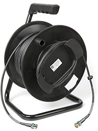 Emelec VIASCOM R-SDI-3007N/070-70m Cavo Video 4K-UHD 12G-SDI (1.0/4.6/7.0) montato su portacavi con BNC 4K-UHD - Conduttore Unifilare - Colore Nero - PVC flessibile