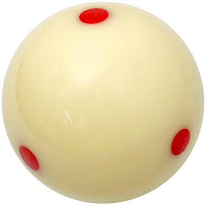 POFET 57.2mm Dot-Spot Poolball Billardtrainingsball für Kinder und Erwachsene Billardkugeln, Spielball Poolbillard Billardkugel, Standard Billardtisch Billardtisch Billard Training Queue Bälle(weiß)