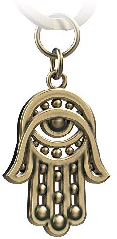 FABACH Hand der Fatima Schlüsselanhänger Hamsa - Hand Fatima Auto Anhänger- Schützende Hand der Fatima Glücksbringer - Amulett zum Schutz gegen Böses Auge Evil Eye
