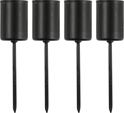 Creativ 59327 Kerzenhalter, 22,5 mm Durchmesser, 9,5 cm Höhe, schwarz, 4 Stück