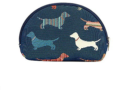 Signare Trousse de Maquillage pour Femme avec Motif Chat et Chien (Teckel, cos-dach)