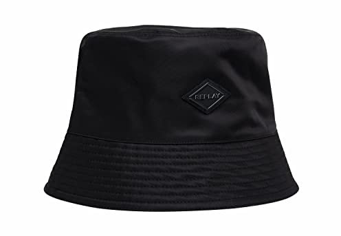 Replay Unisex Bucket Hut aus Nylon, Black 098 (Schwarz), S-M